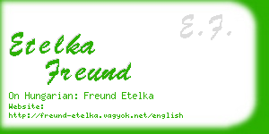 etelka freund business card